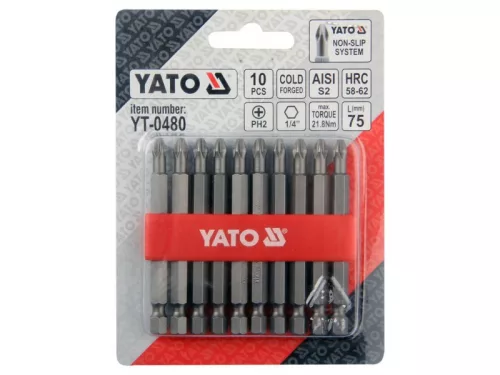 YATO Bithegy PH2 x 75 mm (10 db)
