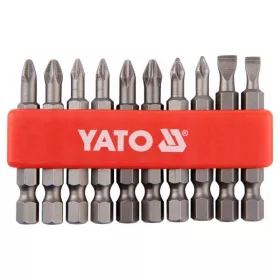   YATO Bithegy készlet 10 részes 50 mm (5-6 mm-PH1-PH2-PZ1-PZ2)