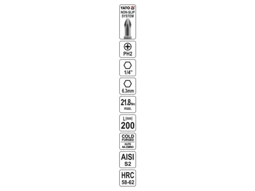 YATO Bithegy PH2 x 200 mm