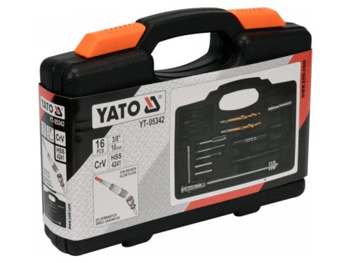 YATO Sérült izzítógyertya kiszedő készlet 16 részes 3/8" CrV