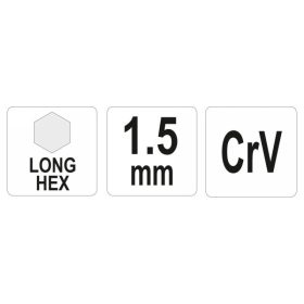 YATO Hosszú imbuszkulcs 1,5 mm CrV