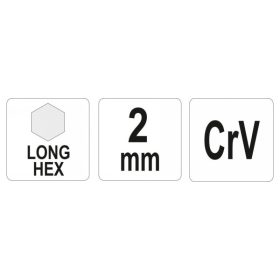 YATO Hosszú imbuszkulcs 2,0 mm CrV