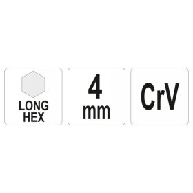 YATO Hosszú imbuszkulcs 4,0 mm CrV