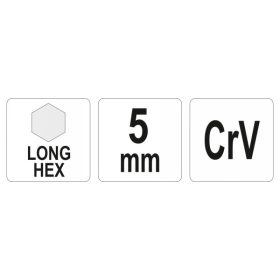 YATO Hosszú imbuszkulcs 5,0 mm CrV