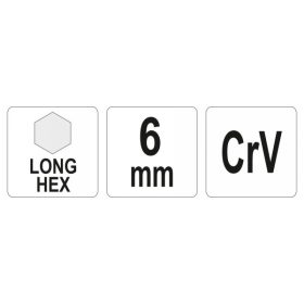 YATO Hosszú imbuszkulcs 6,0 mm CrV