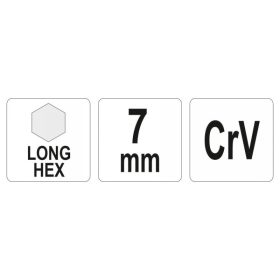 YATO Hosszú imbuszkulcs 7,0 mm CrV