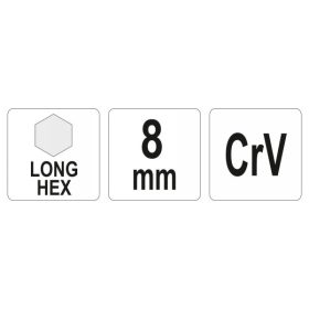 YATO Hosszú imbuszkulcs 8,0 mm CrV