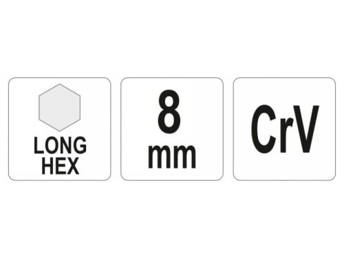 YATO Hosszú imbuszkulcs 8,0 mm CrV