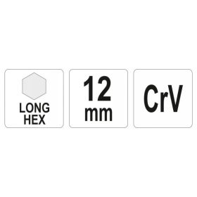 YATO Hosszú imbuszkulcs 12,0 mm CrV