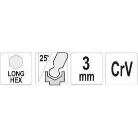 YATO Gömbfejű imbuszkulcs 3,0 mm / 20 x 100 mm CrV