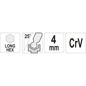 YATO Gömbfejű imbuszkulcs 4,0 mm / 25 x 105 mm CrV