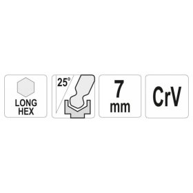 YATO Hosszú gömbfejű imbuszkulcs 7,0 mm CrV