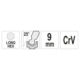 YATO Hosszú gömbfejű imbuszkulcs 9,0 mm CrV