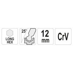 YATO Hosszú gömbfejű imbuszkulcs 12,0 mm CrV