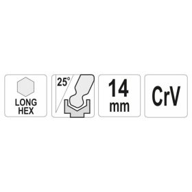YATO Hosszú gömbfejű imbuszkulcs 14,0 mm CrV