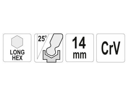 YATO Hosszú gömbfejű imbuszkulcs 14,0 mm CrV