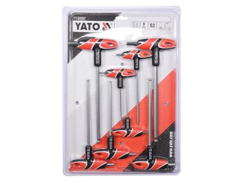 YATO Gömbfejű imbusz T-kulcs készlet 8 részes 2,5-10 mm S2