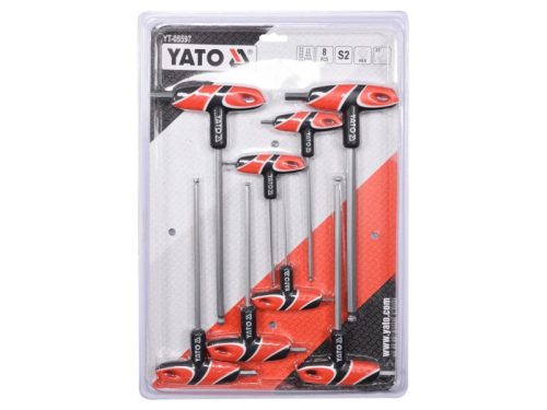 YATO Gömbfejű imbusz T-kulcs készlet 8 részes 2,5-10 mm S2