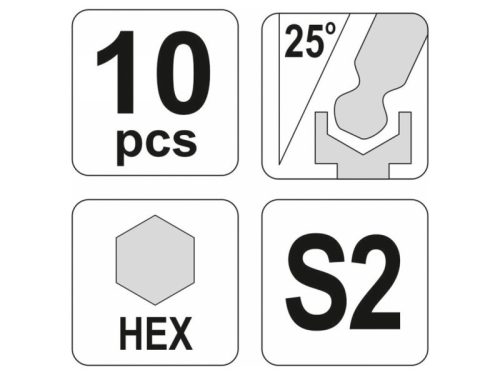 YATO Gömbfejű imbuszkulcs készlet 10 részes 1,27-10 mm S2