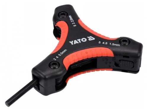 YATO Összecsukható imbuszkulcs és Torx kulcs készlet 26 részes CrV