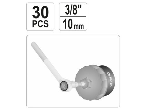 YATO Olajszűrő leszedő készlet 30 részes 3/8"