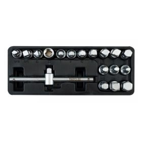   YATO Olajleeresztő kulcs készlet 18 részes 5/16"-3/8", 8 mm,10 mm, 7-14 mm, 10 mm, 8-17 mm 3/8" C