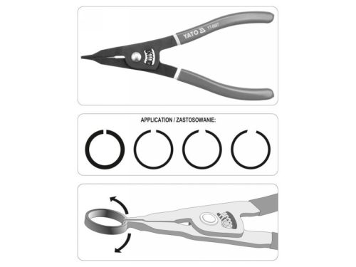 YATO Seeger fogó 225 mm csőrös külső