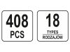 YATO Műanyag patent készlet 408 részes Nissan
