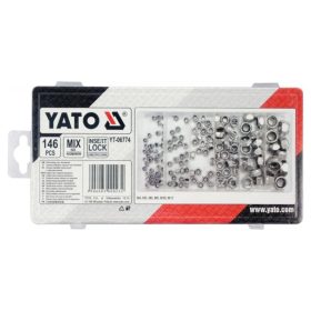   YATO Hatlapú önzáró csavaranya készlet 146 részes M4-M12