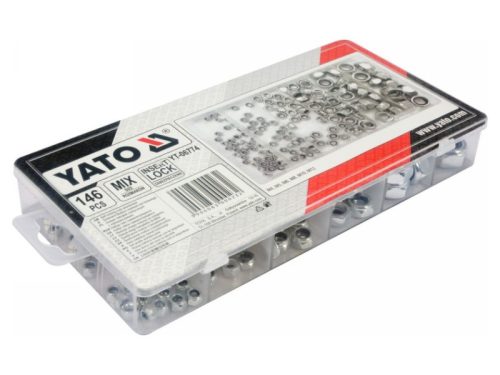 YATO Hatlapú önzáró csavaranya készlet 146 részes M4-M12