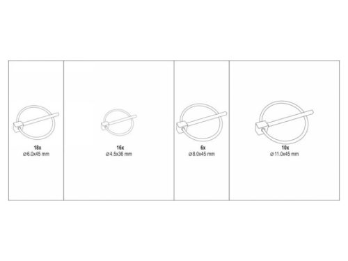 YATO Rugós biztosítószeg készlet 50 részes