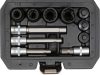 YATO Féknyereg szerelő dugókulcs készlet 11 részes 3/8", 1/2" CrV