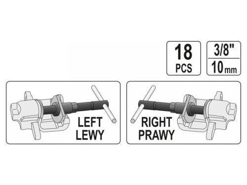 YATO Fékmunkahenger szerelő készlet 18 részes