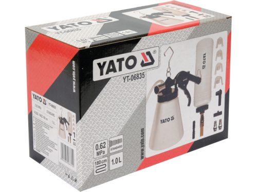 YATO Pneumatikus fékfolyadék cserélő, légtelenítő készlet 12 részes