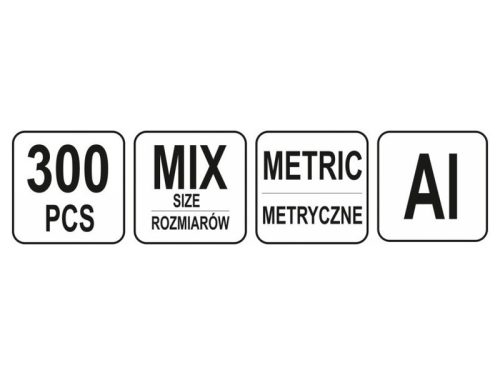 YATO Alumínium alátét készlet 300 db