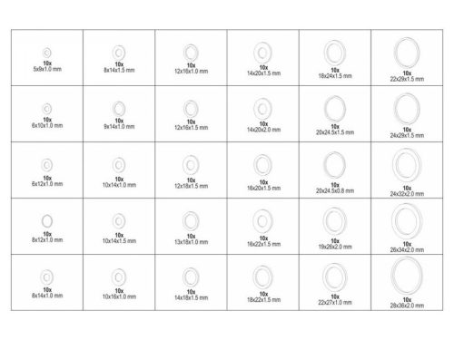 YATO Alumínium alátét készlet 300 db