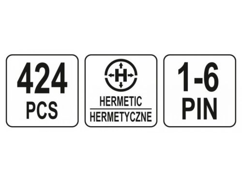 YATO Elektromos csatlakozó készlet 424 részes