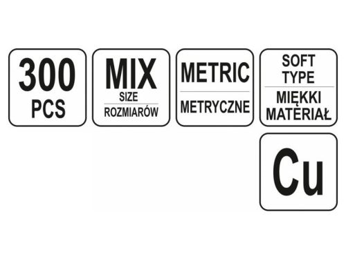 YATO Réz alátét készlet 300 db