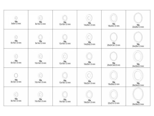 YATO Réz alátét készlet 300 db