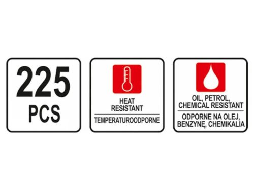 YATO O-gyűrű készlet 225 db