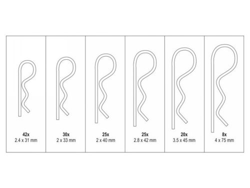 YATO Rugós csap készlet 150 db