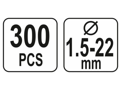 YATO E-gyűrű készlet 300 részes