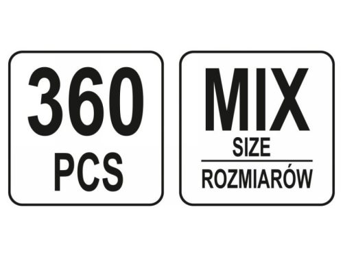 YATO Kábelsaru készlet 360 részes