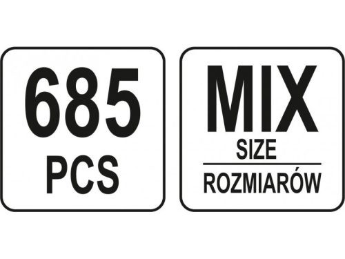 YATO Kábel érvéghüvely készlet 685 részes