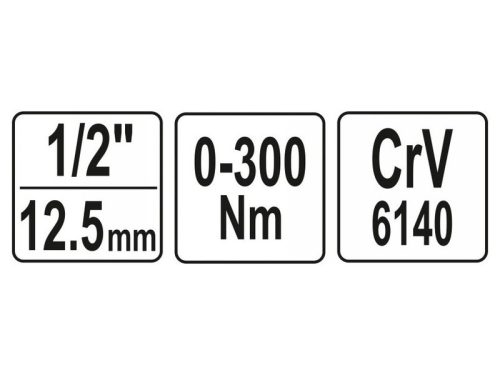 YATO Nyomatékkulcs 1/2" 0-300 Nm CrV