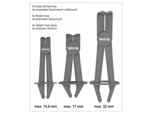YATO Flexibilis csőszorító hajlított készlet 3 részes