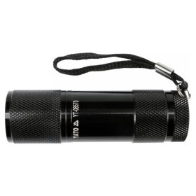 YATO Elemes LED zseblámpa 30 lm alumínium fekete 3 x AAA