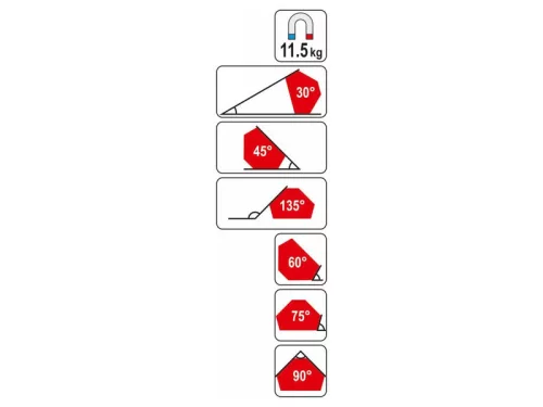 YATO Hegesztési munkadarabtartó mágnes 64 x 95 x 14 mm/11,5 kg