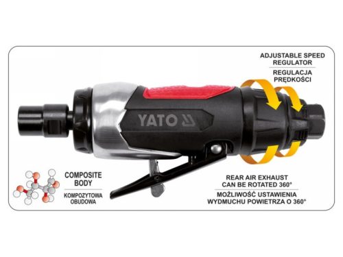YATO Pneumatikus egyenes csiszoló 1/4"