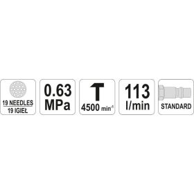 YATO Pneumatikus tűs rozsdaleverő